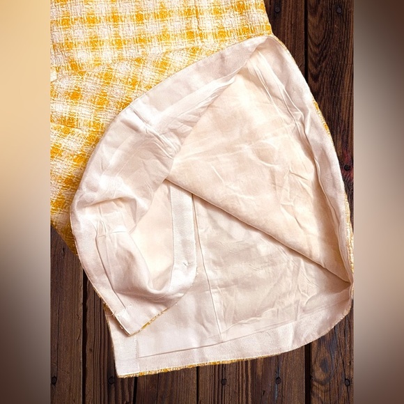 NBD Women’s Size Medium Bergette Mini Dress In Yellow & White • Double Breasted - Picture 12 of 16